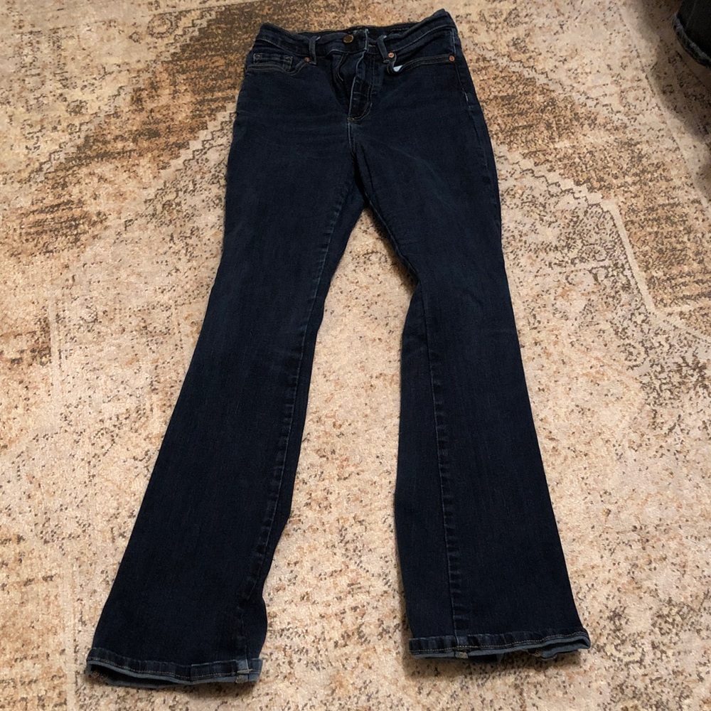 Banana Republic Dark Navy Wide-Leg Flare Jeans